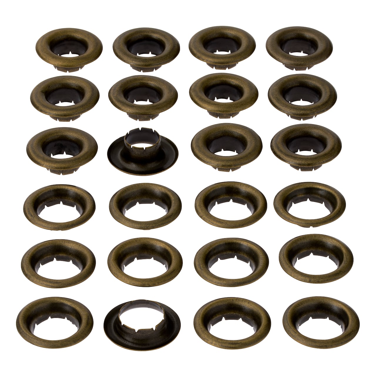12 Packs: 12 ct. (144 total) Antique Brass Eyelets by Loops & Threads™